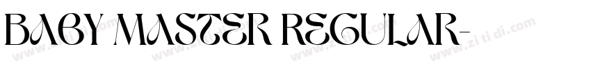 Baby Master Regular字体转换